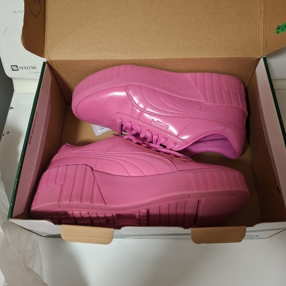 PUMA Cali Wedge Women's 9 Shoe Luminous Pink Metallic Pink Hip Hop Streetwear - Picture 1 of 6